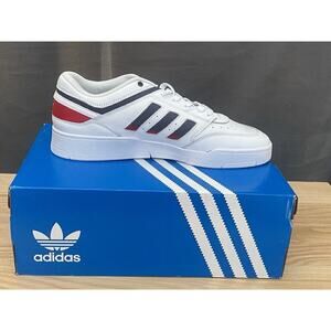 adidas Men’s Drop Step Low Shoes White/Grey/Red Size 11.5